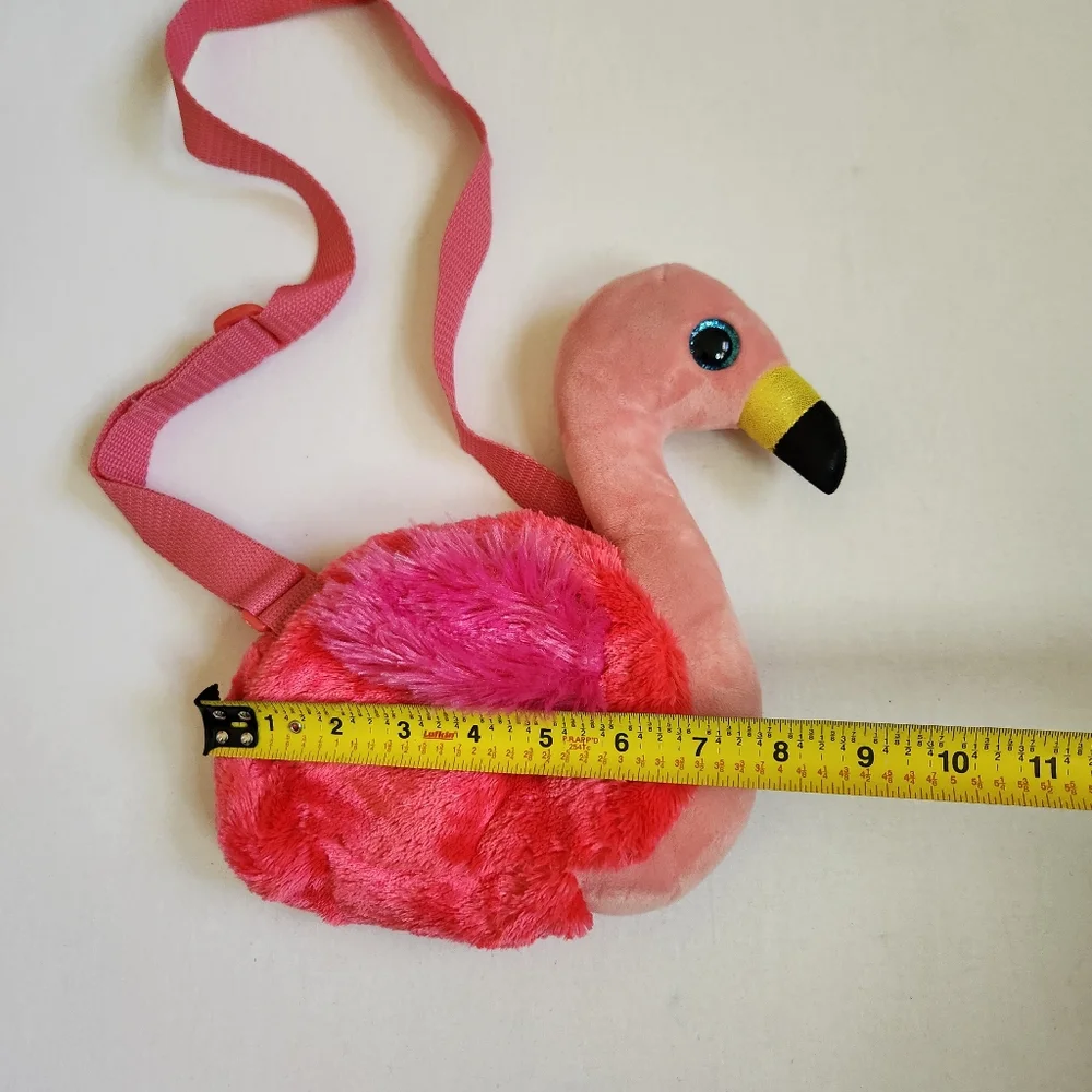 3/$15 Ty Gilda Flamingo Shoulder Bag hot pink adjustable strap cute